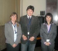 Prof. Boccacini und zwei weitere Mitglieder des Projekts