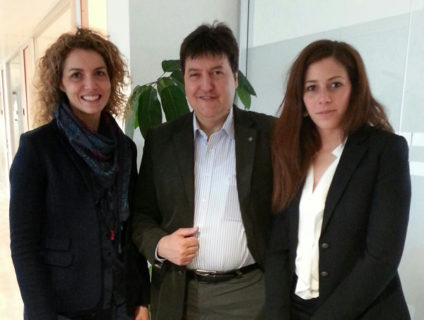 Prof. Boccaccini mit Dr. Rosellini und Marwa Tallawi