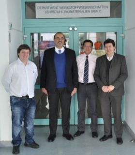 Micael Frank (Doktorand), Dr. Pablo A. Castro, Dr. D. Espin und Prof. Boccaccini