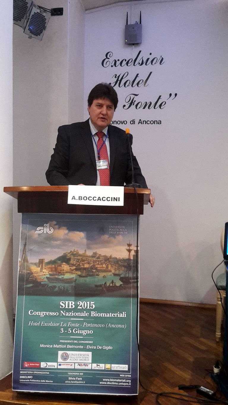 Prof. Boccaccini delivered main lecture at Italian Society of Biomaterials Congress in Ancona