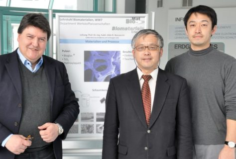 Prof. Boccaccini mit Prof. Yuichi Nakamura und Prof. Go Kawamura
