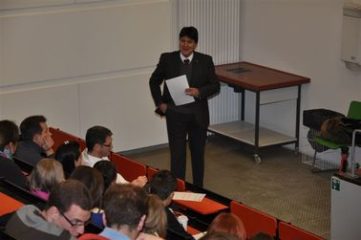 Prof. Boccaccini beim Vortrag