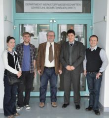 Besuch der Wissenschaftler vom Bošković Institut: Frau Milkovic, Hr. Hoppe, Prof. Zarkovic, Prof. Boccaccini und Dr. Detsch