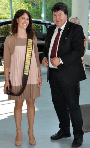 Nicoletta Toniolo zusammen mit Professor Boccaccini, nach der Doktorprüfung.