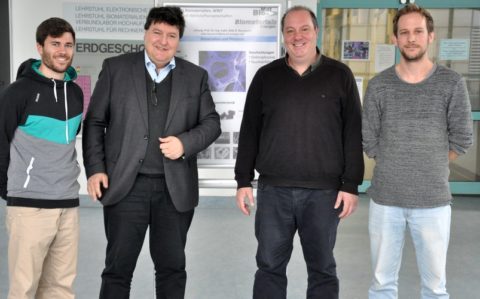 Prof. Boccaccini mit Dr. Bustos, Florian Ruther und Jonas Hazur