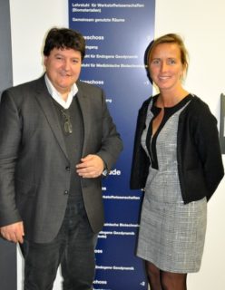 Prof. Boccaccini zusammen mit Prof. Van Vlierberghe bei deren Besuch am Lehrstuhl Biomaterialien.