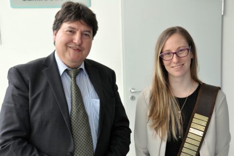 Prof. Aldo R. Boccaccini und Elena Boccardi nach der Elenas erfolgreicher Verteidigung ihrer Doktorarbeit