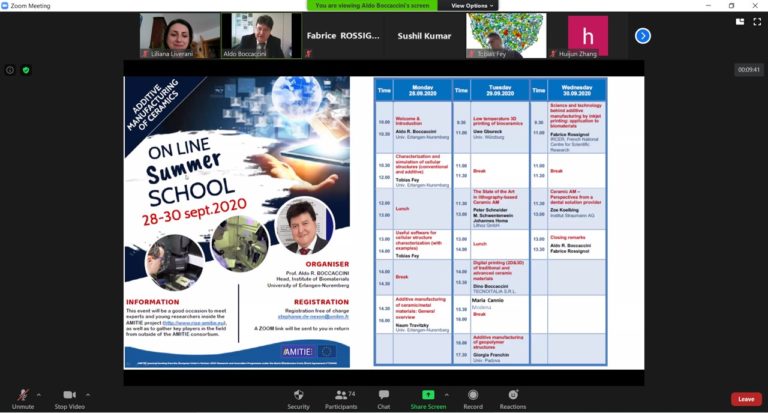 Successful Summer School on Additive Manufacturing of Ceramics
