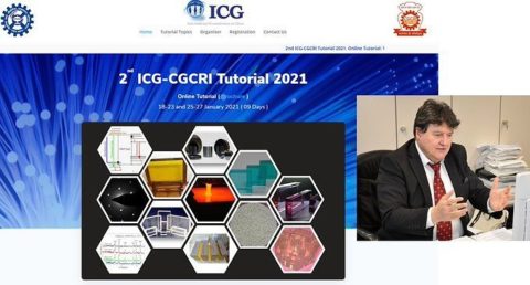 Towards entry "Prof. Boccaccini presented invited lecture at 2nd ICG-CGCRI Tutorial on Glass 2021"