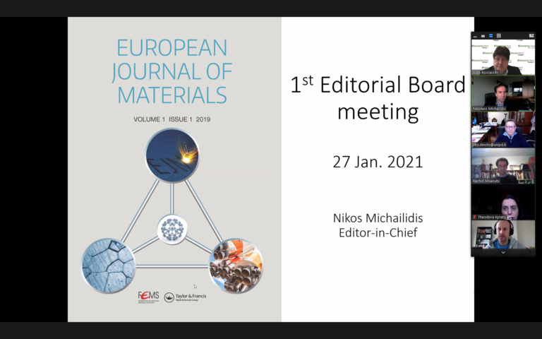 Prof. Boccaccini attends the first Editorial Board meeting of the “European Journal of Materials”