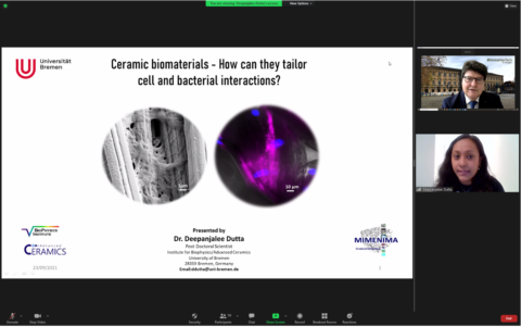 Towards entry "Dr. Deepanjalee Dutta (University of Bremen) presents invited talk at Institute of Biomaterials"