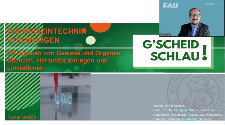 Dr. Rainer Detsch represented out Institute at the digital science event “G’scheid schlau”