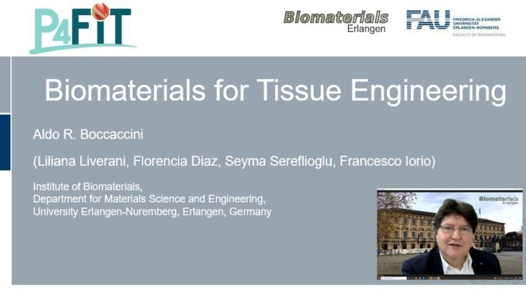 Prof. Boccaccini delivers Plenary talk at P4FIT Welcome Week