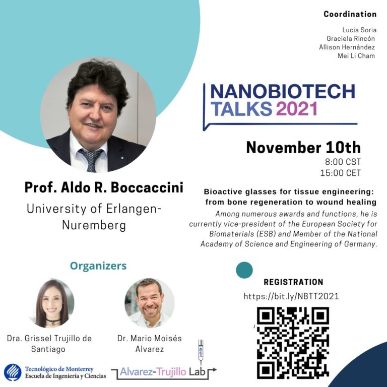 Prof. Boccaccini presented invited online talk at Technológico de Monterrey (Mexico)