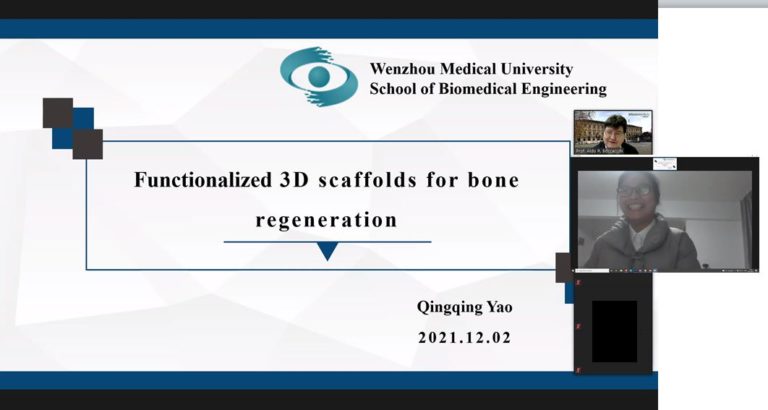 Prof. Qingqing Yao presented invited talk at the FAU Institute of Biomaterials