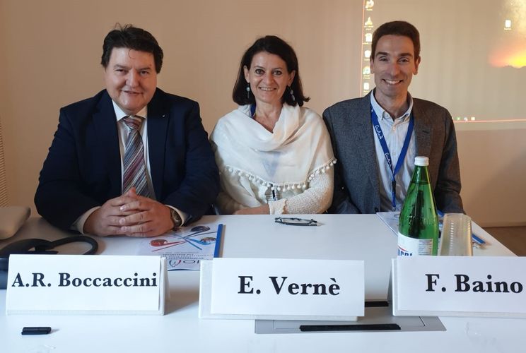 Prof. Boccaccini, Prof. Verne and Prof. Baino at BioMah, Rome