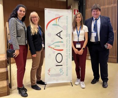 Dr. Khodaei, Sonja Kuth, Faina bider and Prof. Boccaccini at BioMah, Rome