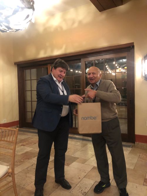 Prof. Boccaccini standing with fellow organizers.