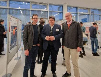 Prof. Boccaccini, standing with Prof. Klupp Taylor and Prof. Vogel