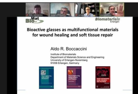 Towards entry "Prof. Boccaccini delivered invited talk at Webinar on “Biomaterials and Wound Healing”"