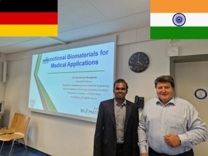 Towards entry "Dr. Selvakumar Murugesan (Alexander von Humboldt Foundation fellow) delivers invited talk at the Institute of Biomaterials"