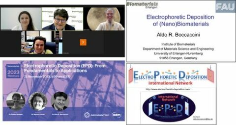 Towards entry "Prof. Boccaccini presents invited talk at a Webinar about Electrophoretic Deposition"