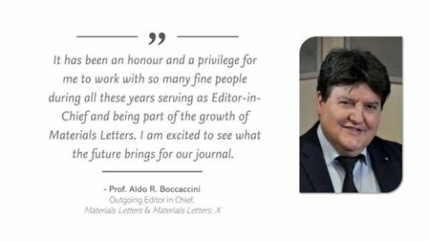 Towards entry "Prof. Aldo R. Boccaccini bows out as Editor-in-Chief of Materials Letters"