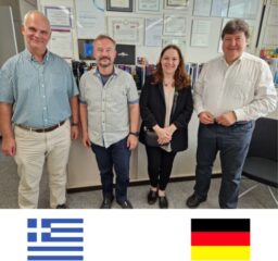 Prof. Boccaccini in his office with the visitors.