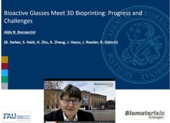 Prof. Boccaccini presenting online at the 3D (Bio)printing symposium