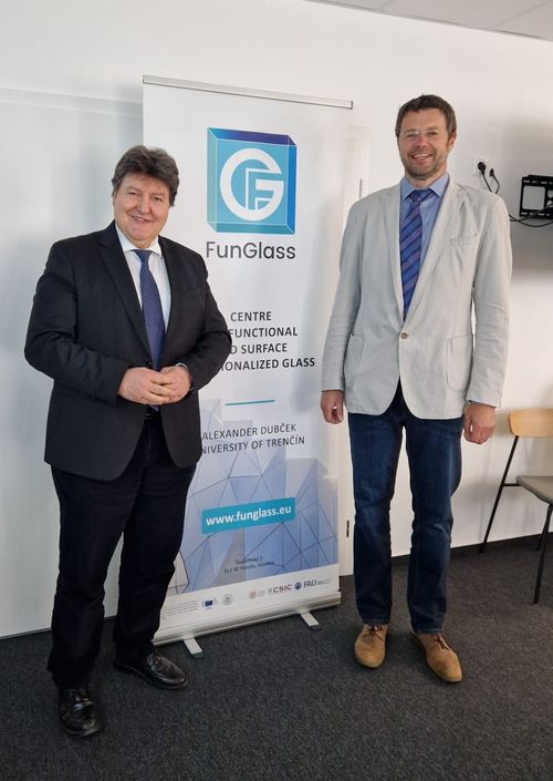 Prof. Boccaccini with Prof. Galusek