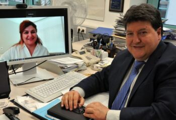 Prof. Boccaccini with dr. Mahshid defending