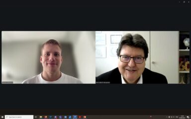 Halldor Karason and Prof. Boccaccini side by side in Zoom