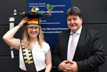 Prof. Boccaccini with Sonja wearing the hat