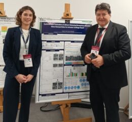 Prof. Boccaccini with Ms. Kissel in the front of the poster