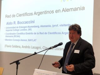 Prof. Boccaccini having the presentation