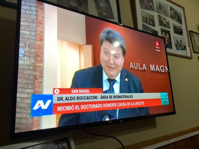 Prof. Aldo R. Boccaccini interviewed by the media in Argentina